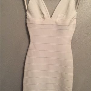 Herve Leger white dress